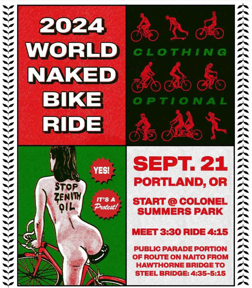 World Naked Bike Ride Portland Calendar Shift