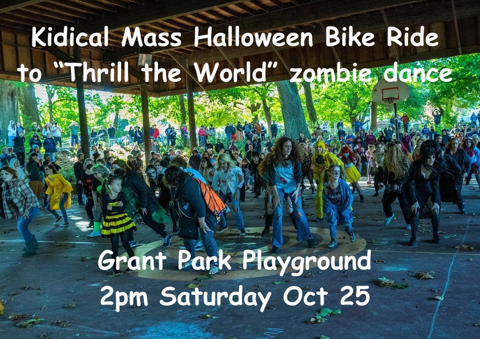 User-uploaded image for Kidical Mass: halloween family bike ride to "Thrill the World" zombie dance
