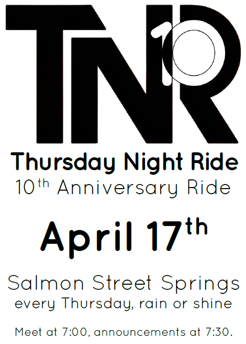 User-uploaded image for Thursday Night Ride 10th Anniversary (TNR #524)